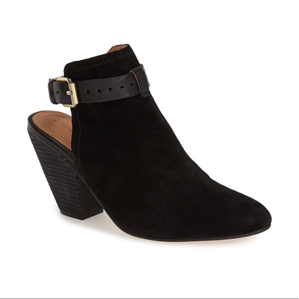Corso Como Black Suede Stowe Ankle Bootie